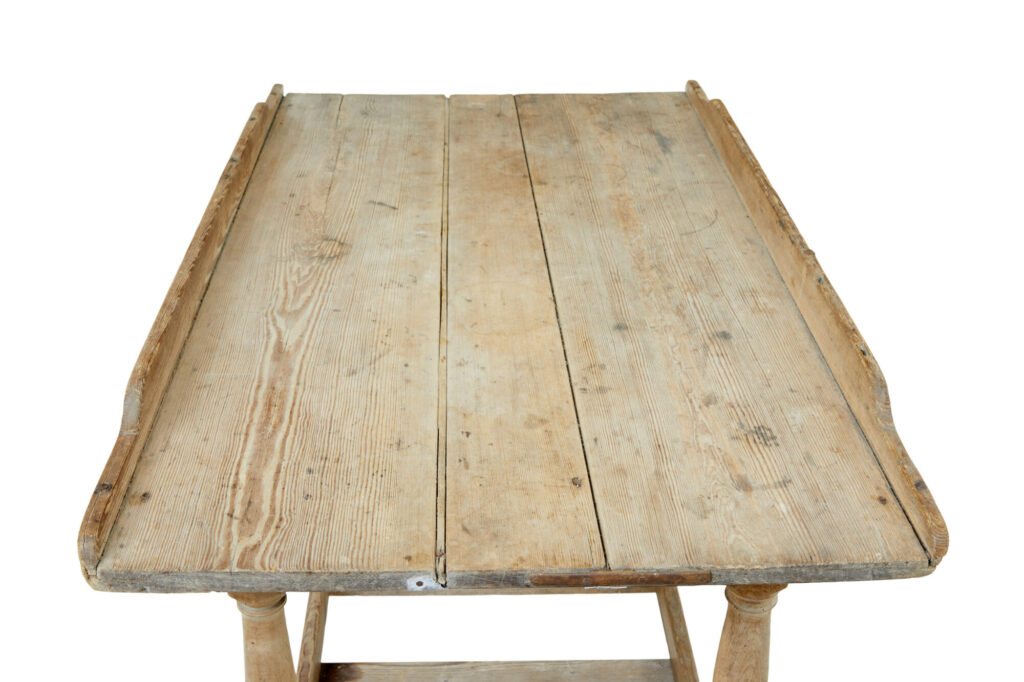 19th Century Swedish Pine Bakers Table — image 3