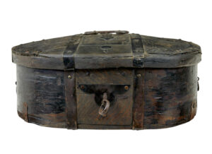 MID 19TH CENTURY SWEDISH PAINTED PINE STRONG BOX
