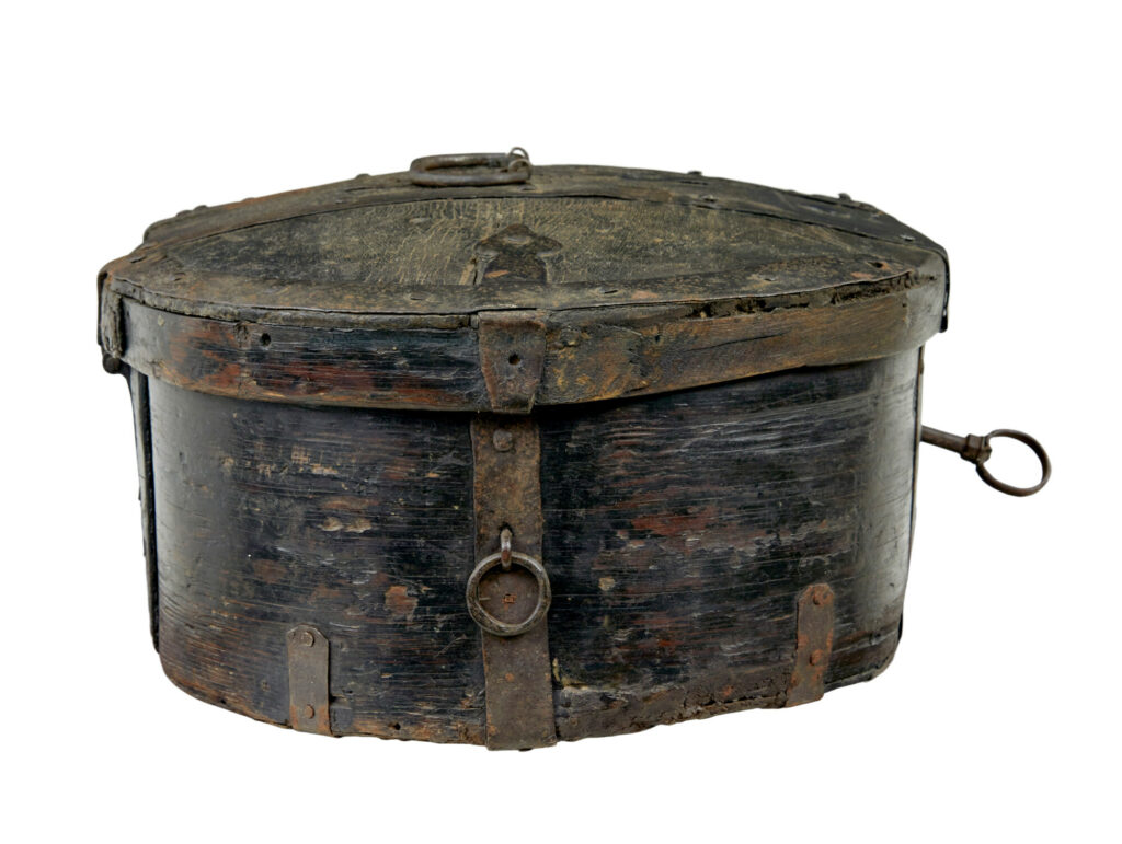 Mid 19th Century Swedish Painted Pine Strong Box — image 5