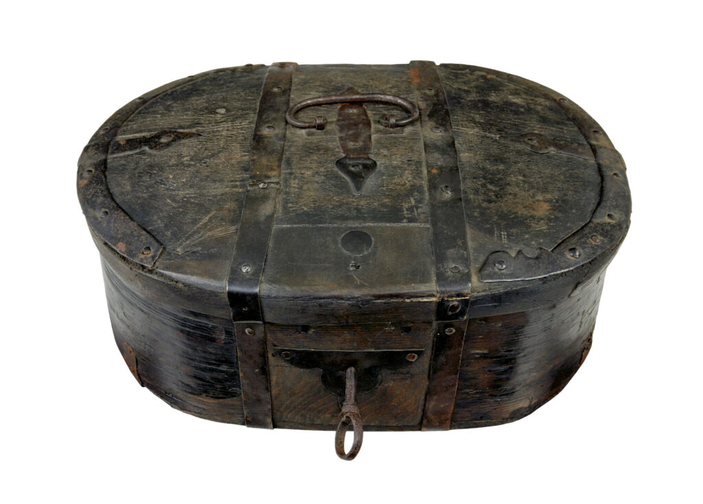 Mid 19th Century Swedish Painted Pine Strong Box — image 3