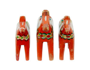 Swedish Set of 12 Traditional Hand Painted Dala Horses — thumbnail 9