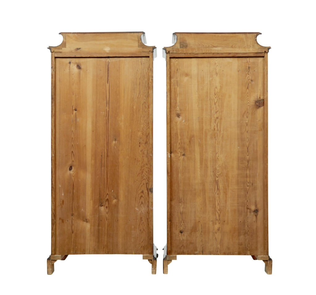 Scandinavian Pair of 19th Century Serpentine Shaped Cupboards — image 9