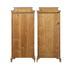 Scandinavian Pair of 19th Century Serpentine Shaped Cupboards — thumbnail 9