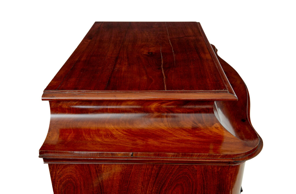 Scandinavian Pair of 19th Century Serpentine Shaped Cupboards — image 3