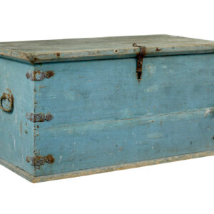 MID 19TH CENTURY SWEDISH PAINTED PINE COFFER