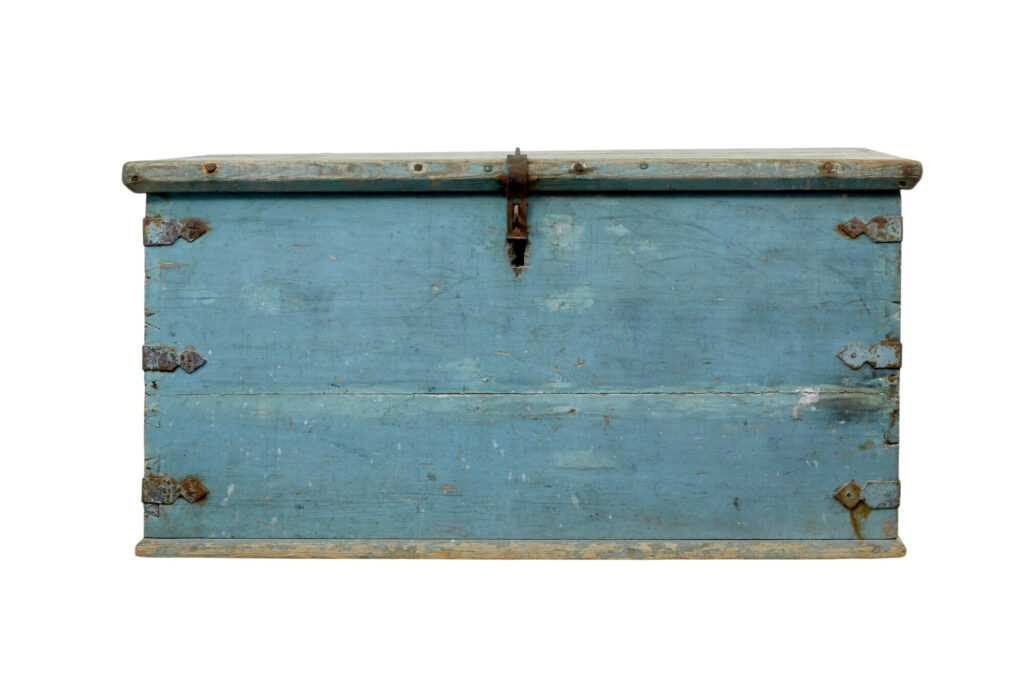 Mid 19th Century Swedish Painted Pine Coffer — image 9