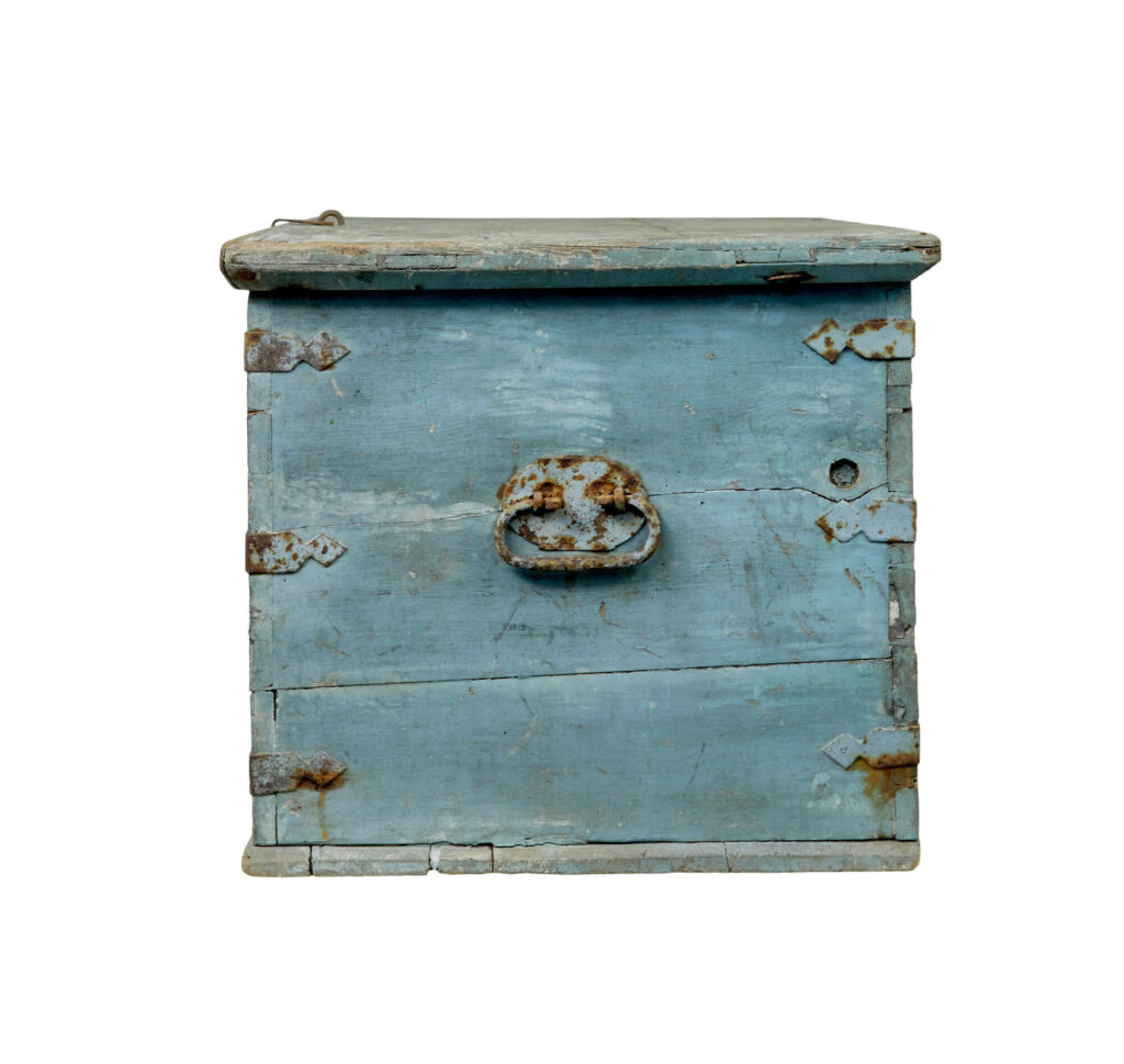 Mid 19th Century Swedish Painted Pine Coffer — image 8