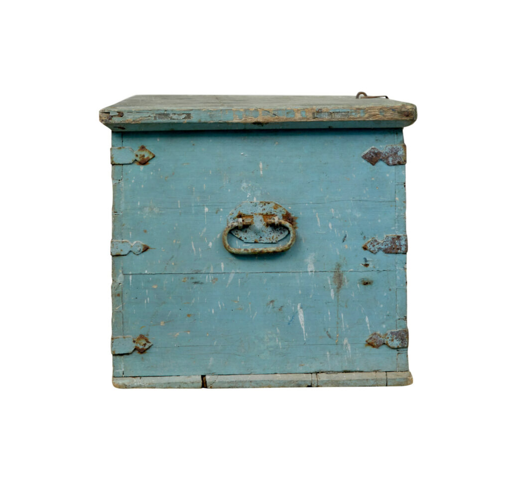 Mid 19th Century Swedish Painted Pine Coffer — image 6