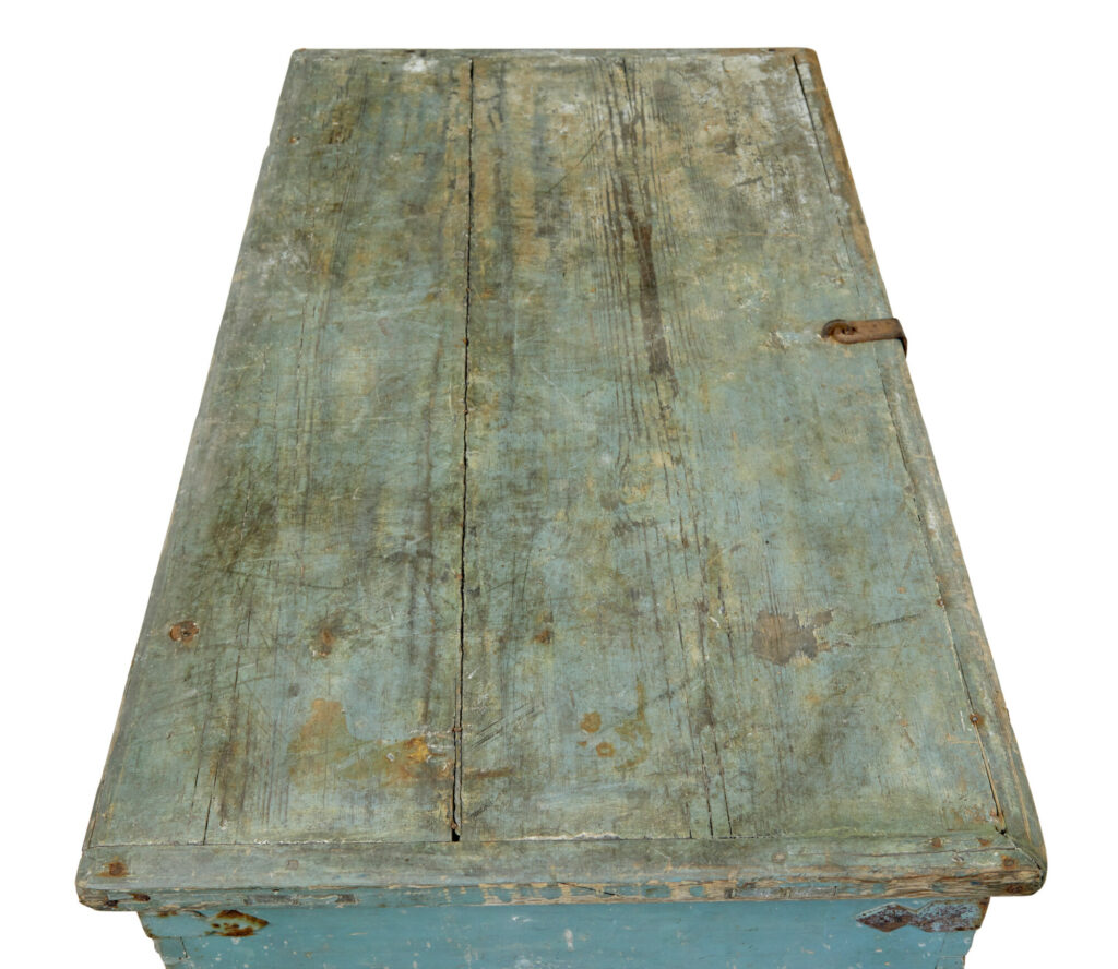 Mid 19th Century Swedish Painted Pine Coffer — image 5