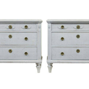 PAIR OF 19TH CENTURY SWEDISH HAND PAINTED CHEST OF DRAWERS