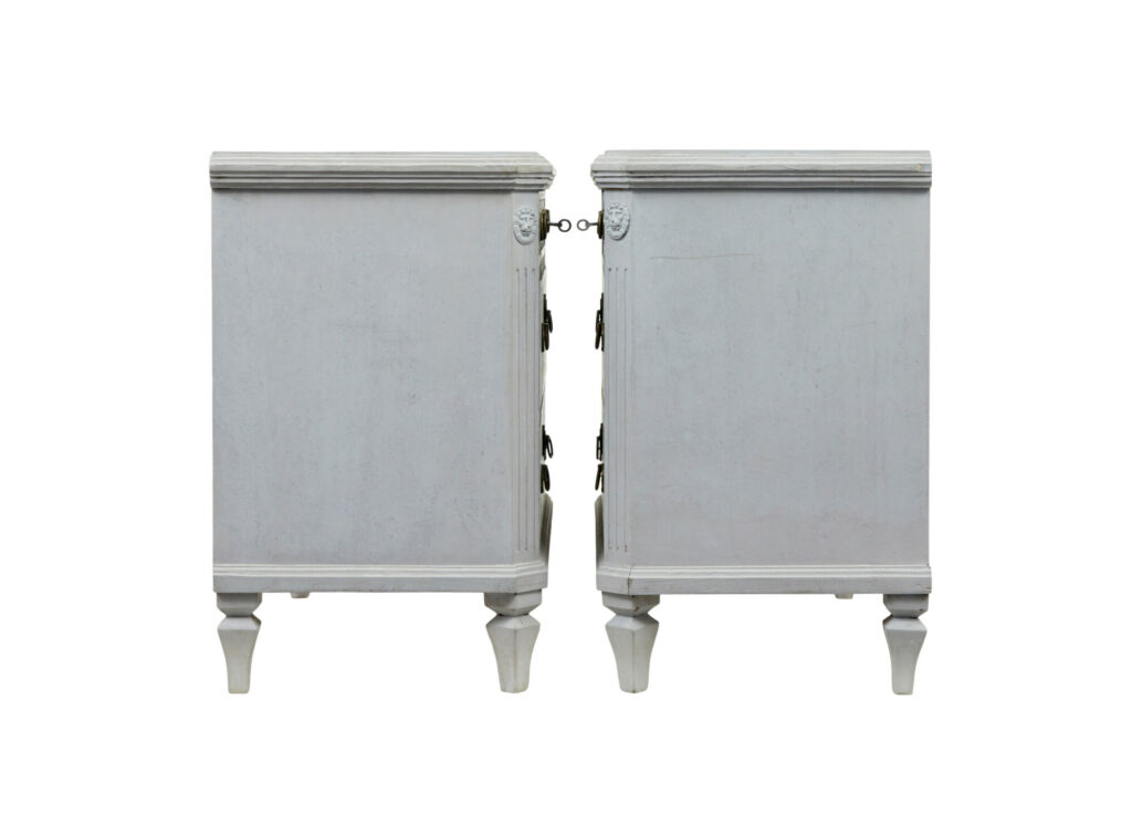 Pair of 19th Century Swedish Hand Painted Chest of Drawers — image 5