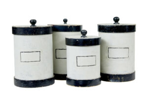 Set of 8 1930's Scandinavian Painted Chemist Jars — thumbnail 6