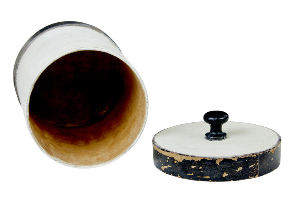 Set of 8 1930's Scandinavian Painted Chemist Jars — image 3
