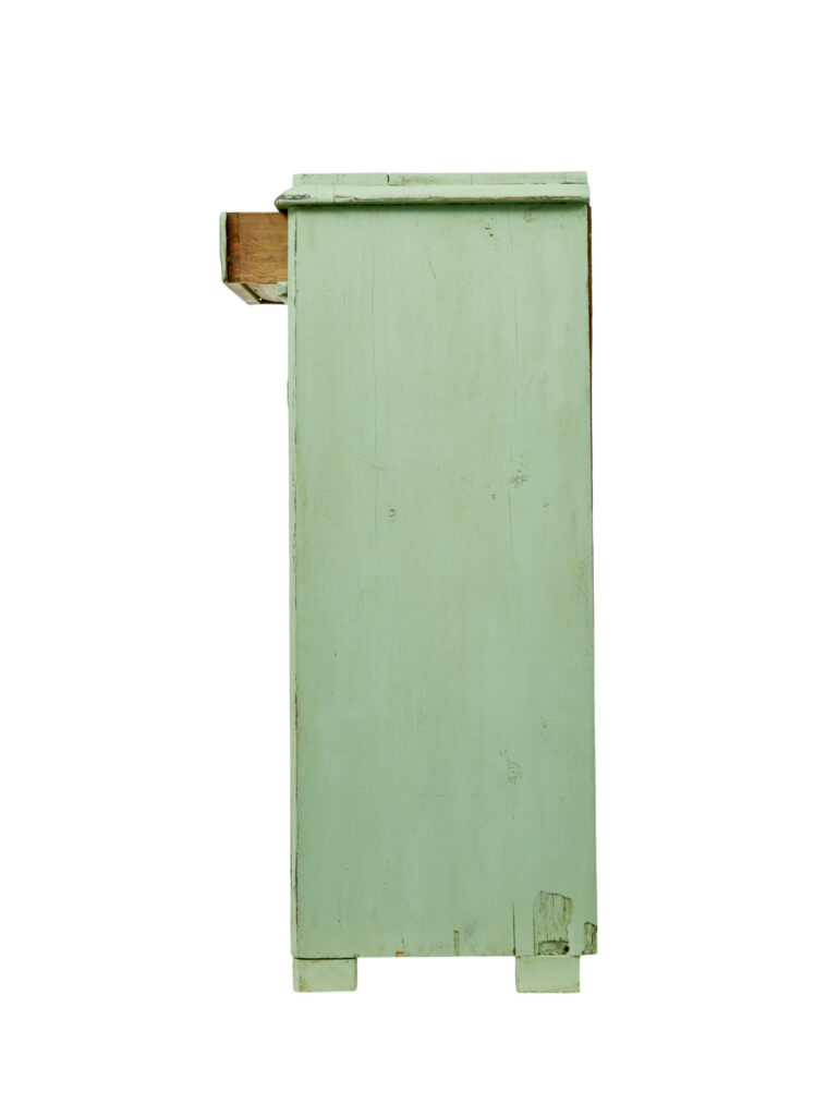 Scandinavian 19th Century Green Painted Kitchen Cupboard — image 4