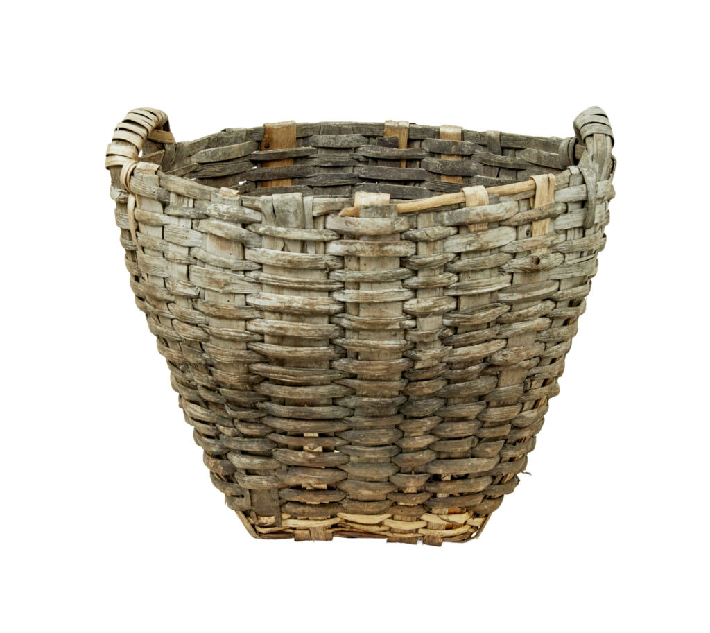 Large 19th Century Hand Woven Pine Basket — image 7