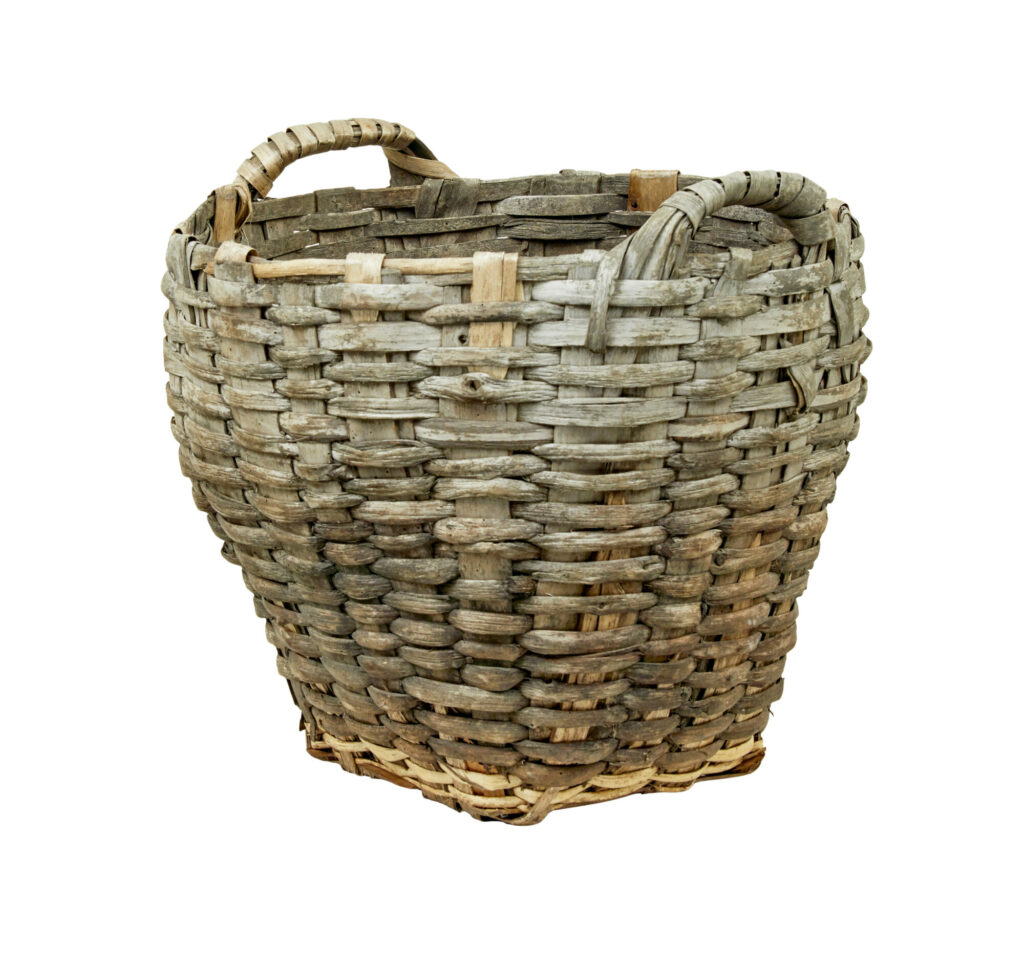 Large 19th Century Hand Woven Pine Basket