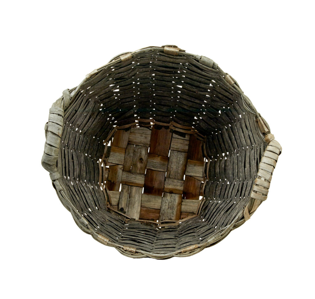 Large 19th Century Hand Woven Pine Basket — image 4