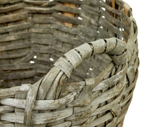 Large 19th Century Hand Woven Pine Basket — thumbnail 2