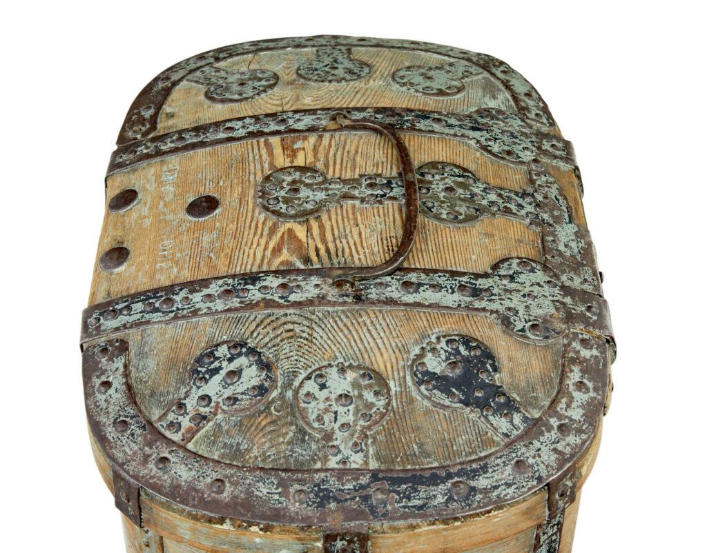 Mid 19th Century Rustic Swedish Pine Strong Box — image 7