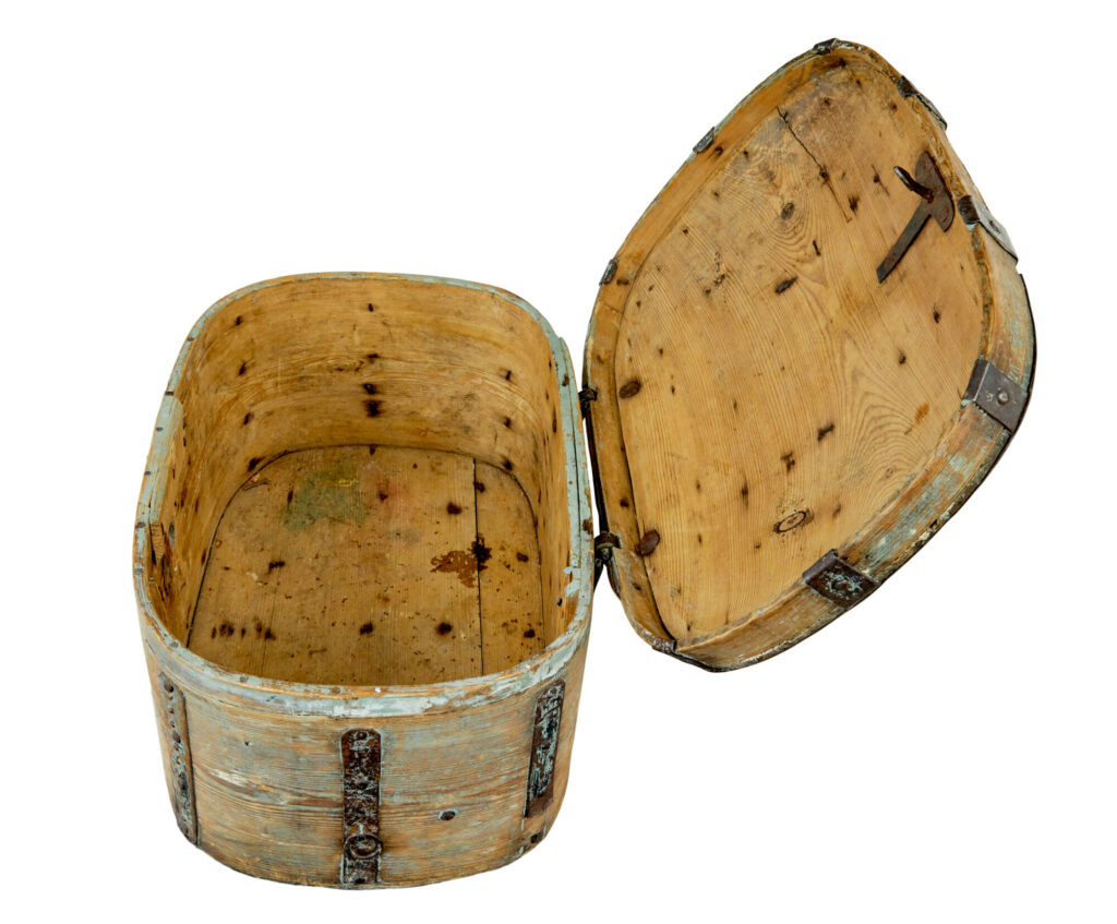 Mid 19th Century Rustic Swedish Pine Strong Box — image 6