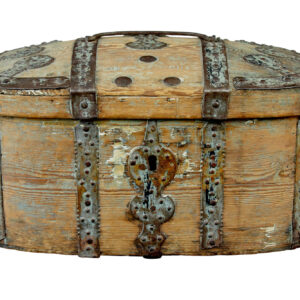 MID 19TH CENTURY RUSTIC SWEDISH PINE STRONG BOX