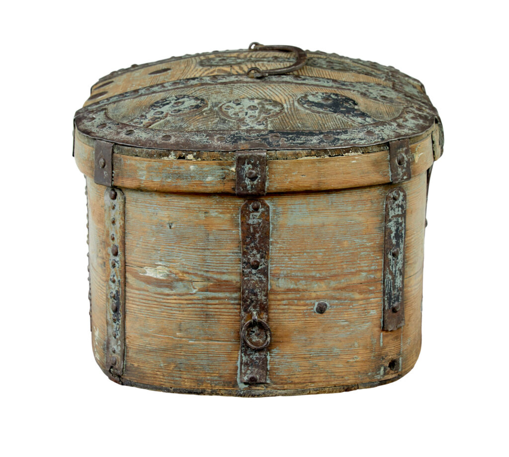 Mid 19th Century Rustic Swedish Pine Strong Box — image 4