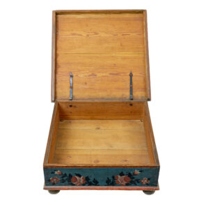 19th Century Hand Painted Pine Storage Box — thumbnail 2