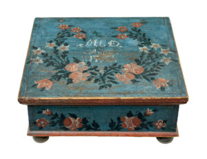 19th Century Hand Painted Pine Storage Box — thumbnail 8