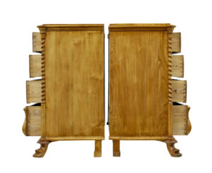 Pair of Mid 19th Century Swedish Carved Elm Chest of Drawers — thumbnail 12