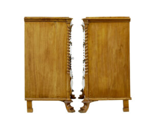 Pair of Mid 19th Century Swedish Carved Elm Chest of Drawers — thumbnail 11