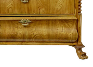 Pair of Mid 19th Century Swedish Carved Elm Chest of Drawers — thumbnail 10