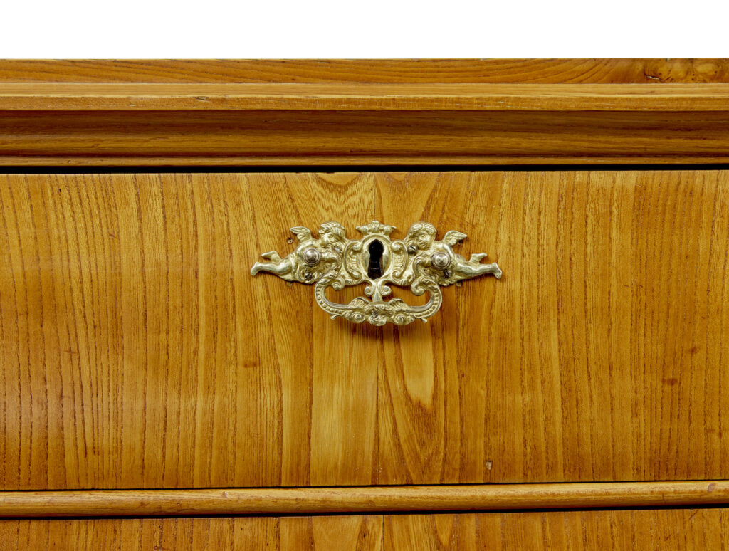 Pair of Mid 19th Century Swedish Carved Elm Chest of Drawers — image 8