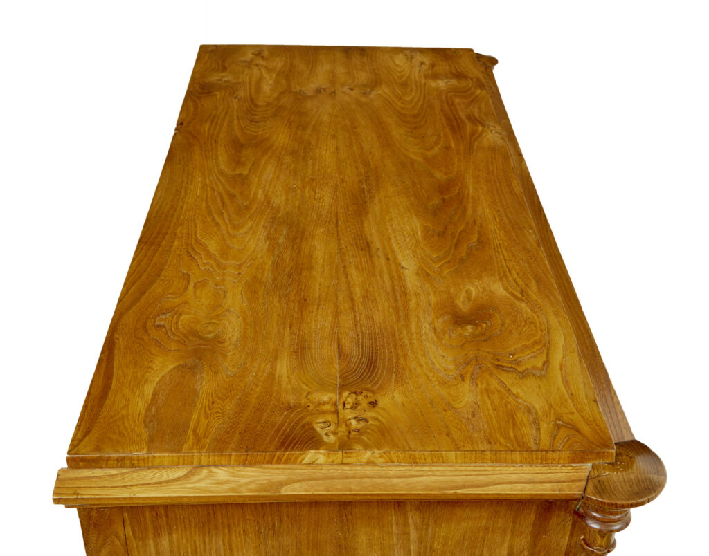 Pair of Mid 19th Century Swedish Carved Elm Chest of Drawers — image 6