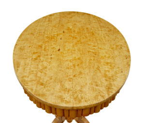 Scandinavian 19th Century Solid Birch Oval Side Table — thumbnail 5