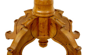 Scandinavian 19th Century Solid Birch Oval Side Table — thumbnail 4