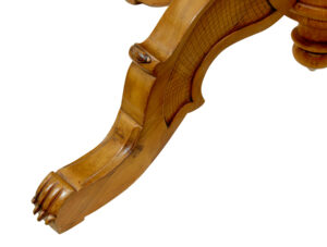Scandinavian 19th Century Solid Birch Oval Side Table — thumbnail 3