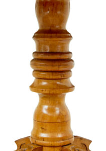 Scandinavian 19th Century Solid Birch Oval Side Table — thumbnail 2