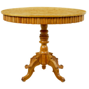 SCANDINAVIAN 19TH CENTURY SOLID BIRCH OVAL SIDE TABLE