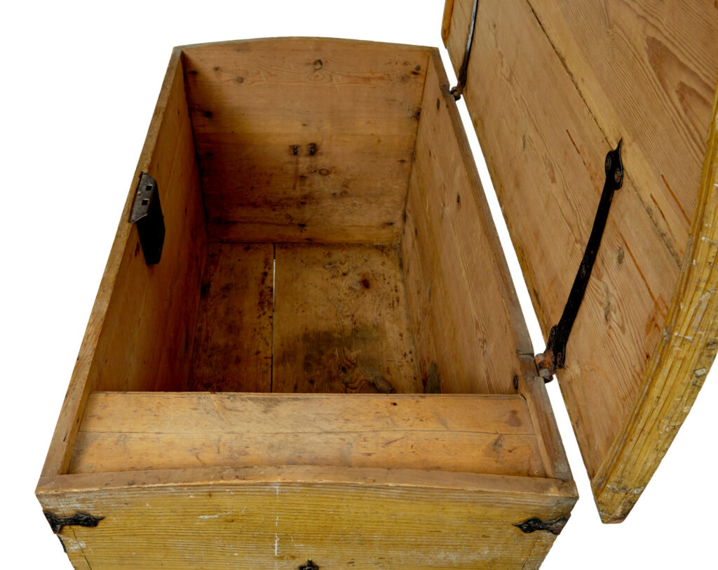 19th Century Swedish Painted Pine Blanket Chest — image 3