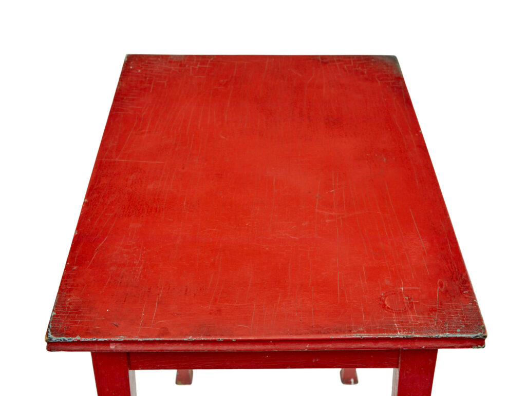 Scandinavian 19th Century Red Painted Side Table — image 8