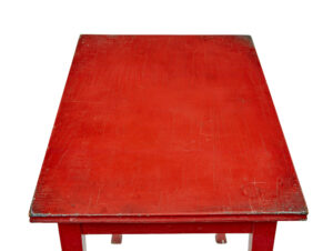 Scandinavian 19th Century Red Painted Side Table — thumbnail 8