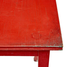 Scandinavian 19th Century Red Painted Side Table — thumbnail 7