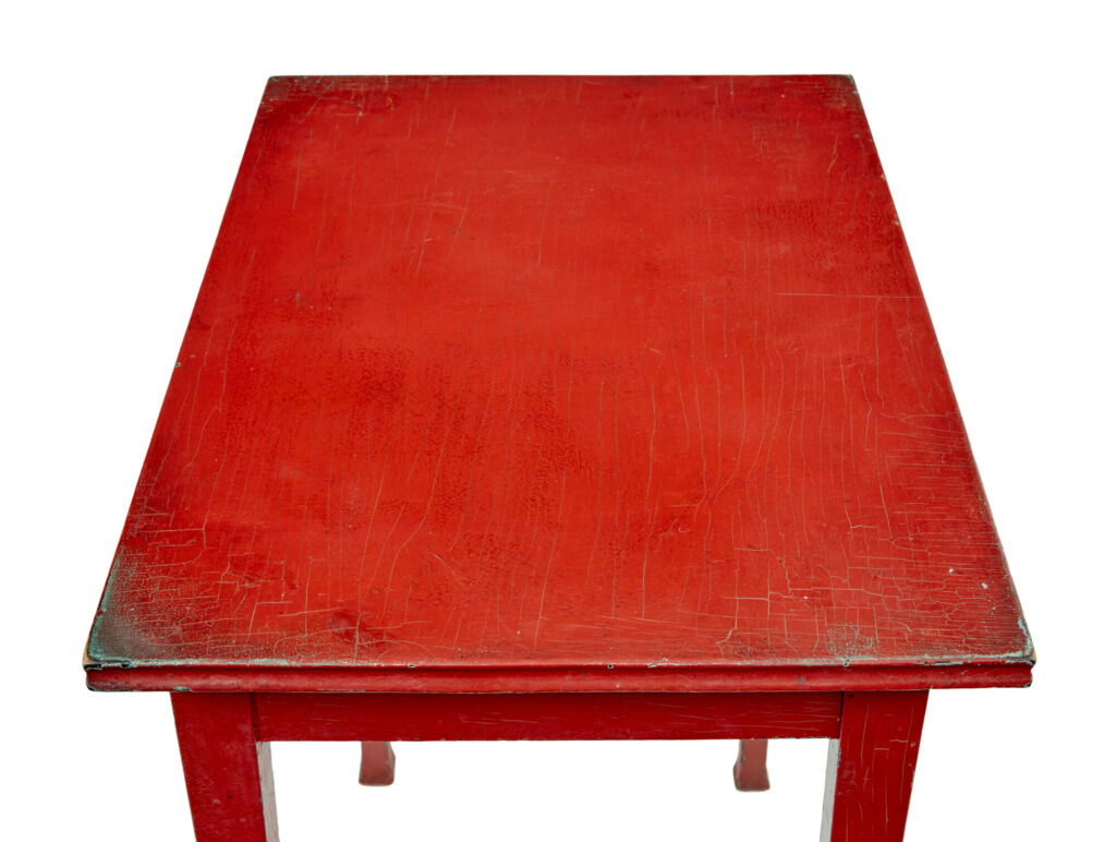 Scandinavian 19th Century Red Painted Side Table — image 6