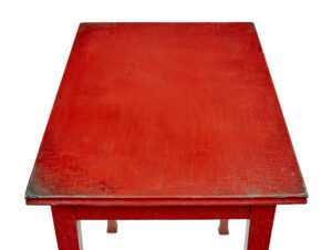 Scandinavian 19th Century Red Painted Side Table — thumbnail 6