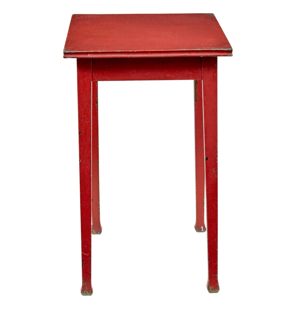 Scandinavian 19th Century Red Painted Side Table — image 4