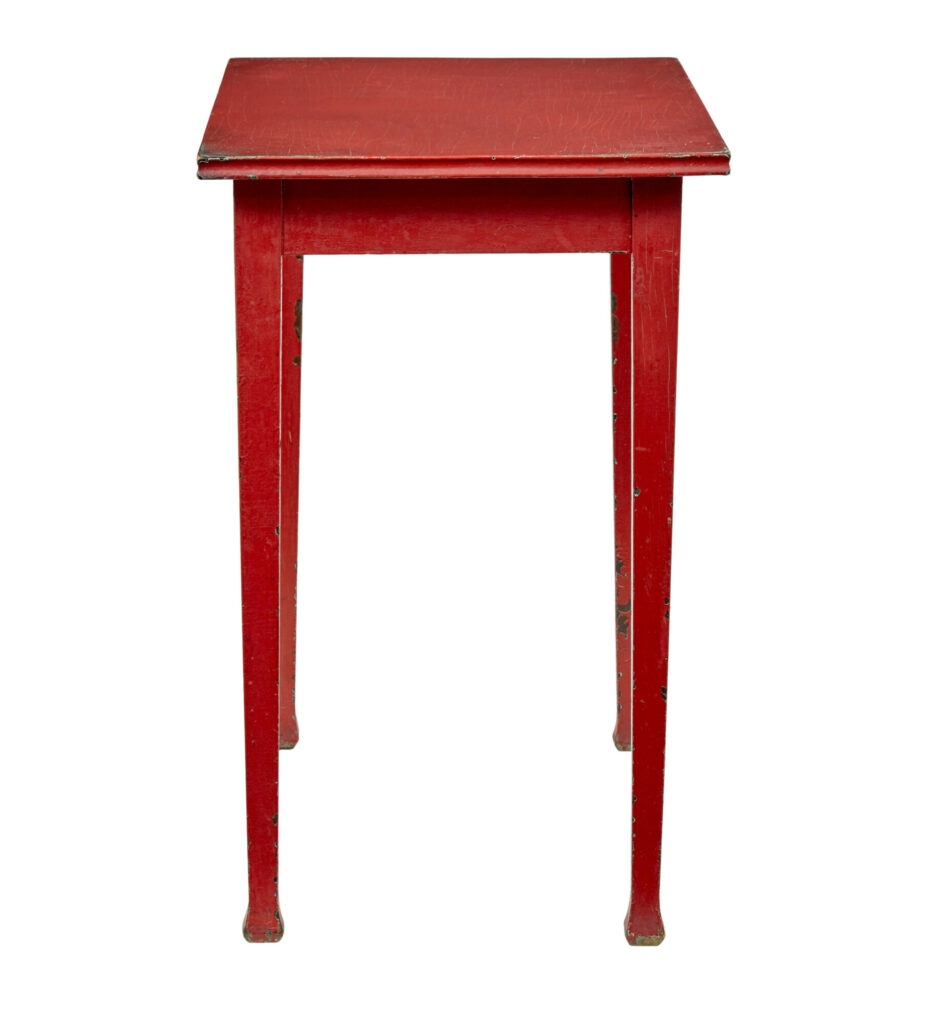 Scandinavian 19th Century Red Painted Side Table — image 2