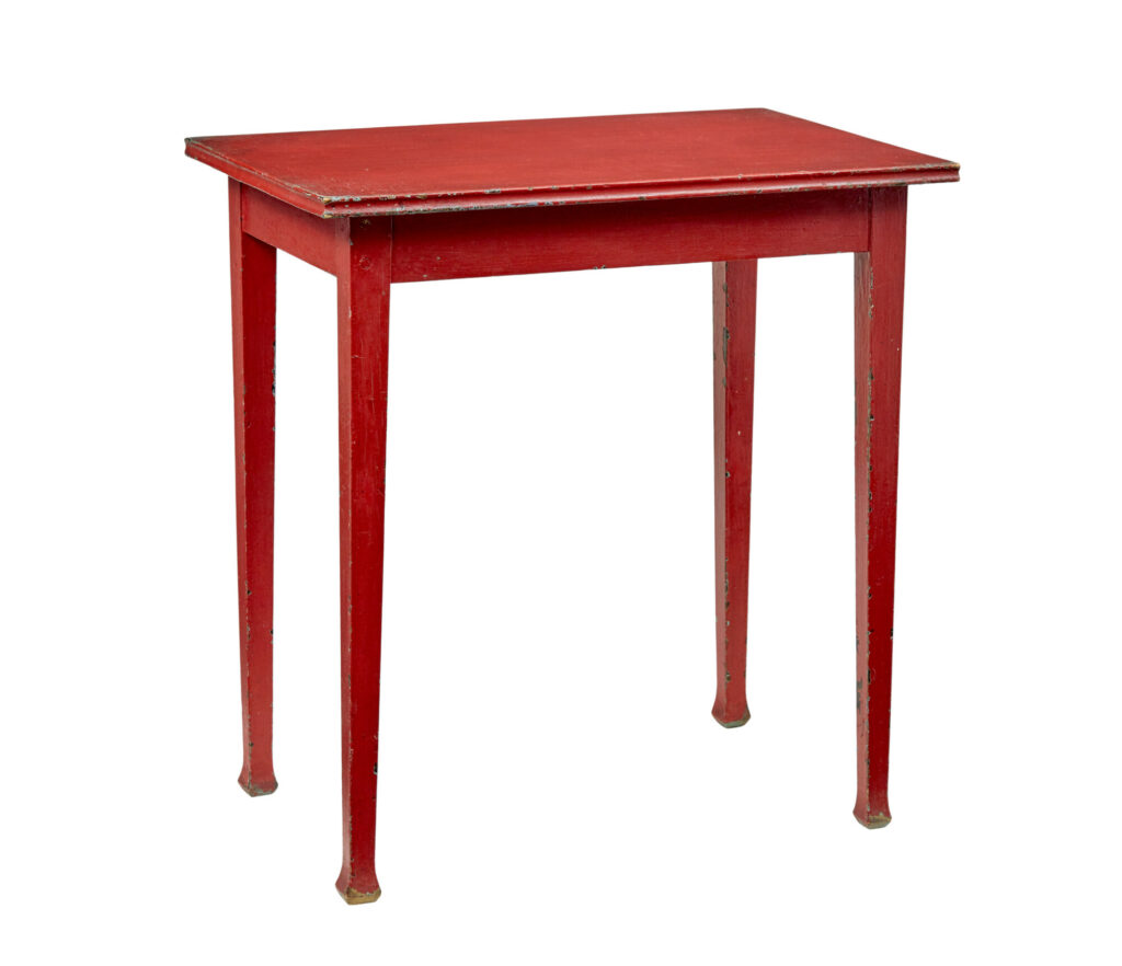 Scandinavian 19th Century Red Painted Side Table