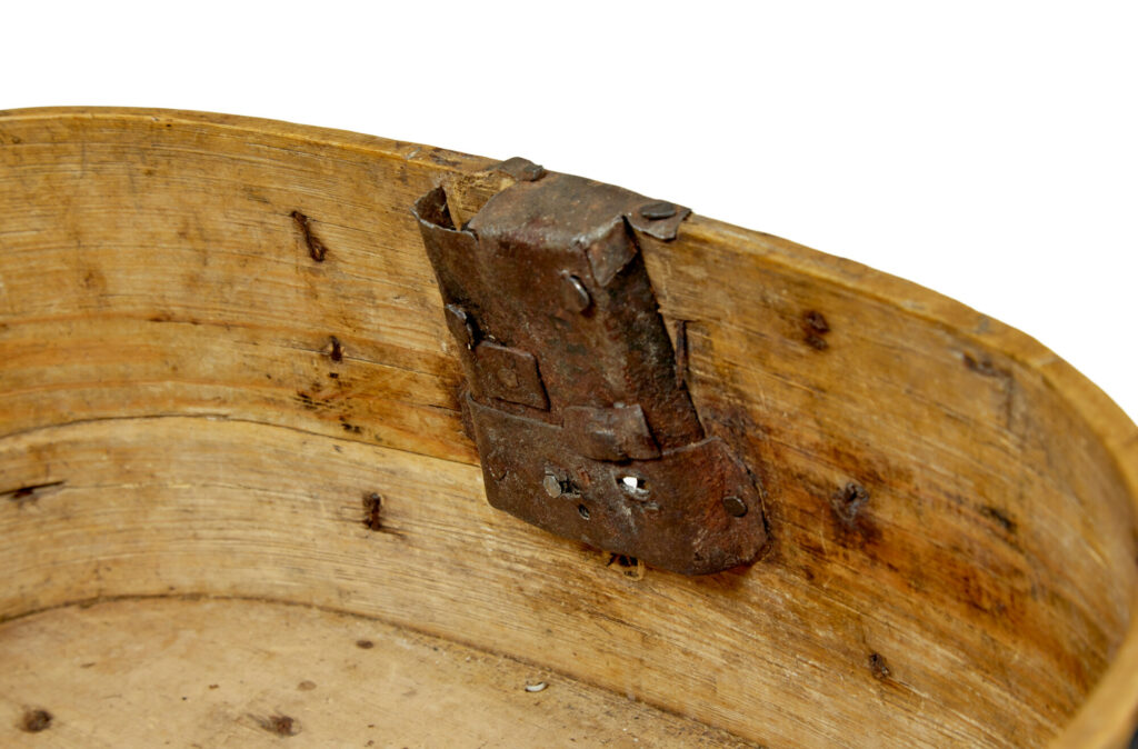 Scandinavian 19th Century Folk Art Handmade Pine Box — image 2