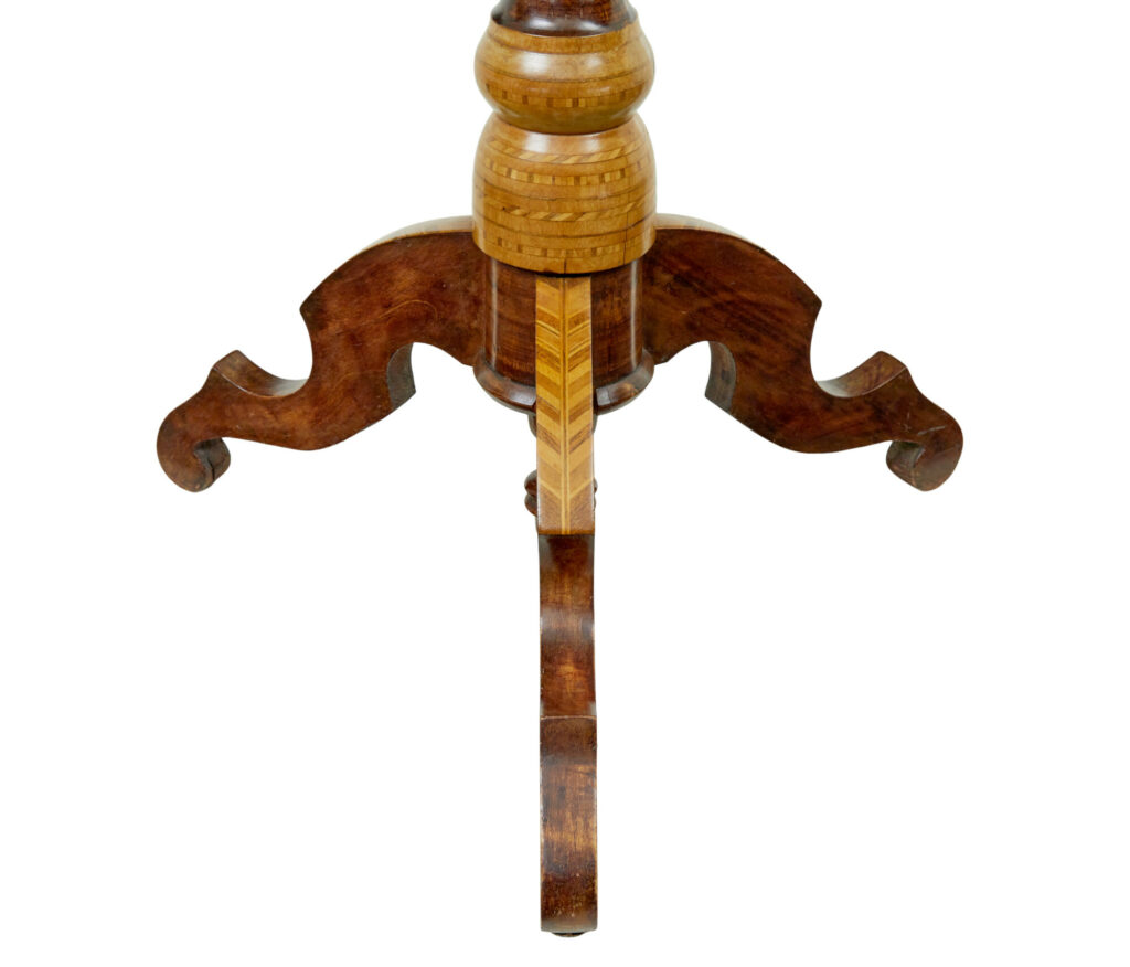 19th Century Italian Inlaid Walnut Sorrento Table — image 6