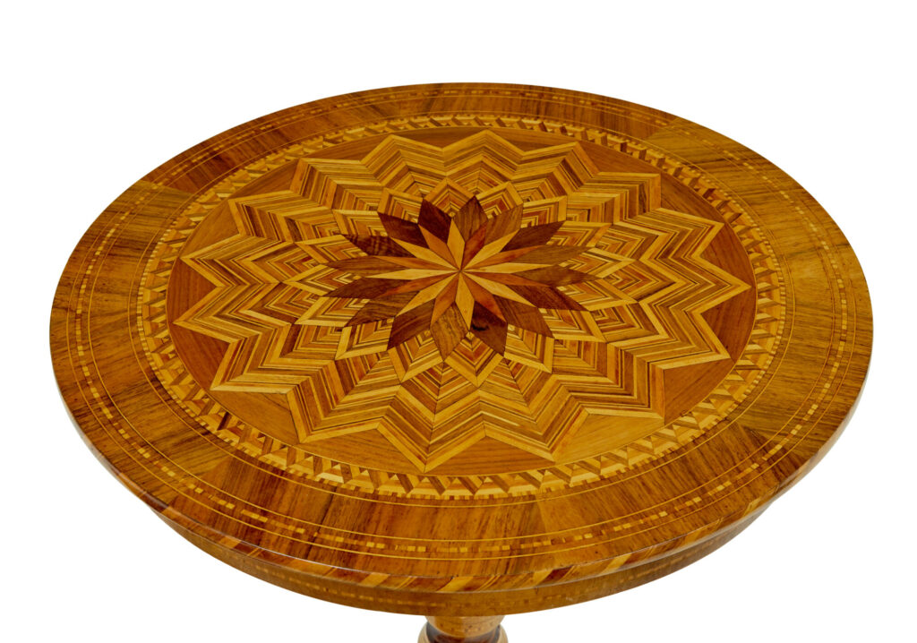 19th Century Italian Inlaid Walnut Sorrento Table — image 4